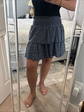 Universal Thread Navy Blue Tiered Smocked Waist Mini Skirt